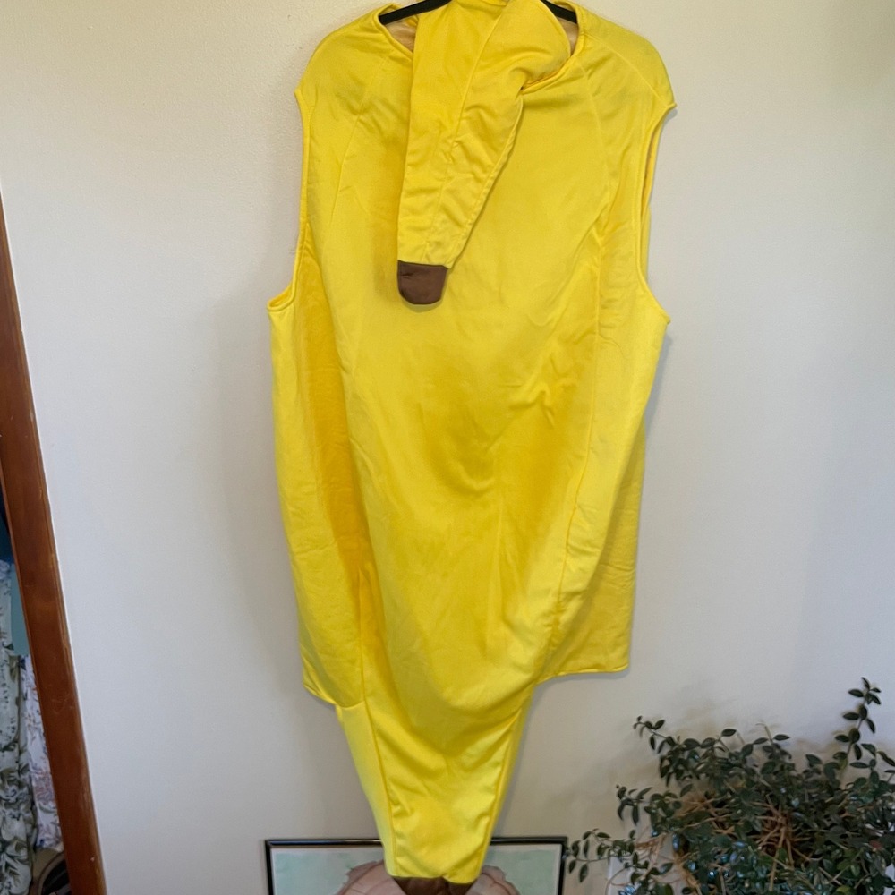 BANANA Costume Fruit Cosplay Retro Party Wear Halloween OS Wacky Silly Goblin
